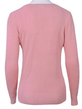 Blusa Feminina Adulto Manga Longa Linha Lisa Com Botão C&V Collection 1662 Rose