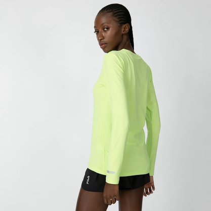 Camiseta Feminina Adulto UV Sun Protect Breezy F12AT519017 Fila Amarelo Neon