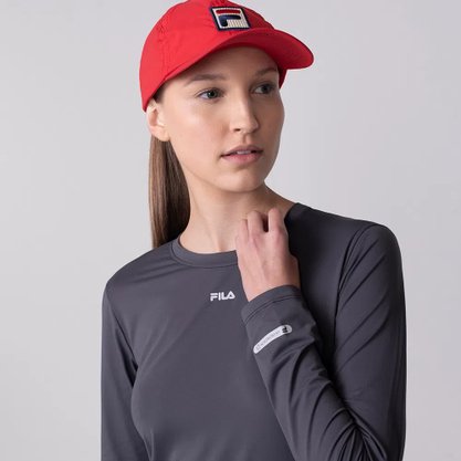 Camiseta Feminina Adulto UV Sun Protect Breezy F12AT519017 Fila Grafite