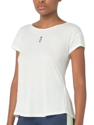 Blusa Fila Basic Run Feminina Adulto F12R063 Fila Off White