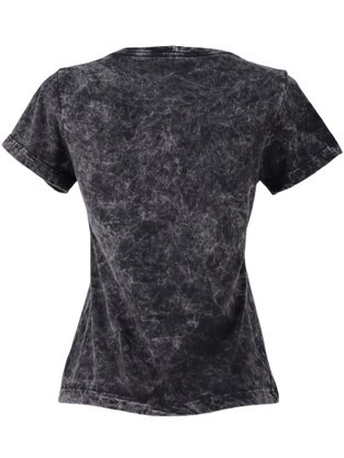 Blusa Manga Curta Feminina Adulto Estonada 31611 Vanton Preto