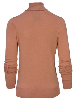 Blusa Manga Longa Em Tricô Feminino Adulto 1000103721 Malwee Marrom Claro