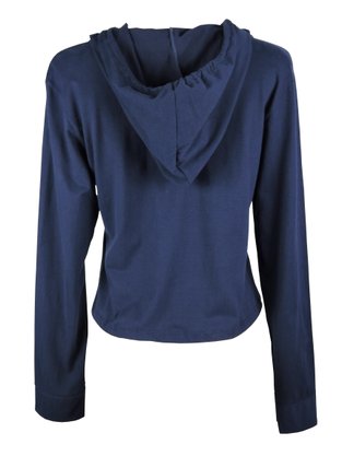 Blusa Manga Longa Feminina Adulto Com Capuz V529M Vila Flor Marinho