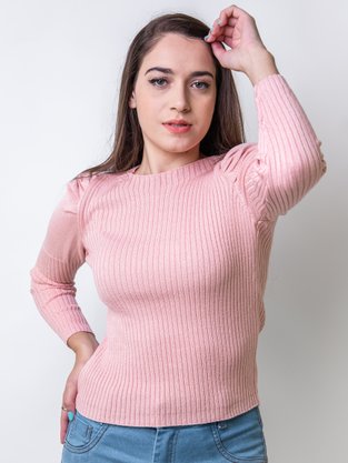 Blusa Manga Longa Feminina Adulto  LG087 Logan Rosé