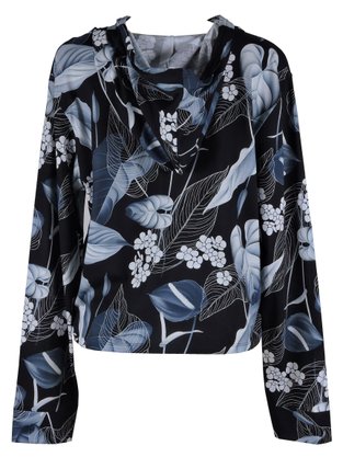 Blusa Manga Longa Feminina Adulto Com Capuz V529M Vila Flor Preto