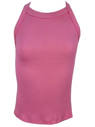 Blusa Regata Canelada Feminina Infantil 4/10 26719 Brandili Rosa