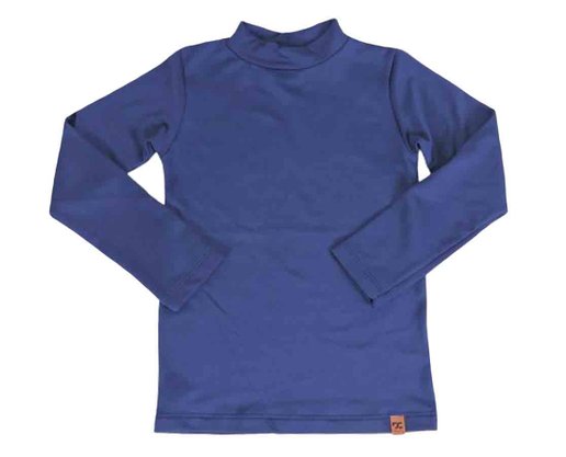 Blusa Térmica Feminina Infantil 4/8 Gola Alta 24805 Dc Têxtil Marinho