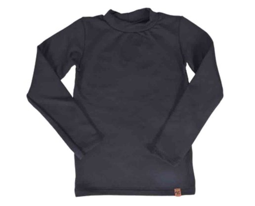 Blusa Térmica Feminina Infantil 4/8 Gola Alta 24805 Dc Têxtil Preto