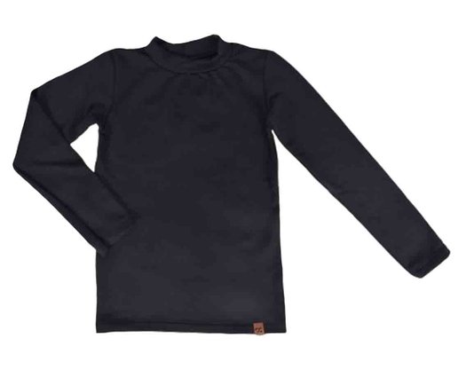 Blusa Térmica Feminina Infantil 4/8 Gola Alta 24805 Dc Têxtil Preto