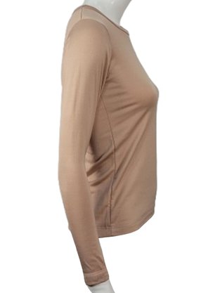 Blusa Térmica Feminina Decote Redondo Ellegante Bege
