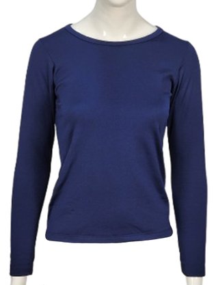 Blusa térmica Feminina Decote Redondo Ellegante Marinho