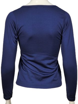 Blusa térmica Feminina Decote Redondo Ellegante Marinho
