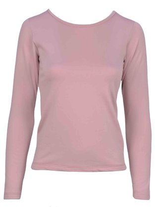 Blusa Térmica Feminina Decote Redondo Ellegante Nude
