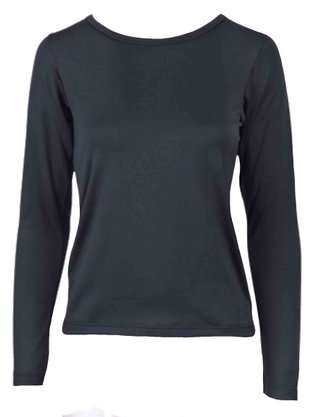 Blusa Térmica Feminina Decote Redondo Ellegante Preto