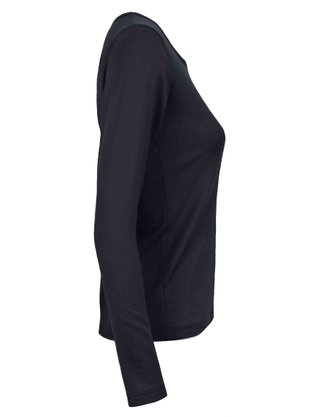 Blusa Térmica Feminina Decote Redondo Ellegante Preto