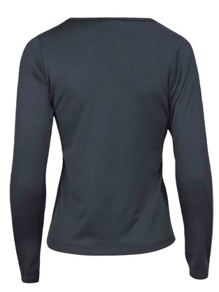 Blusa Térmica Feminina Decote Redondo Ellegante Preto