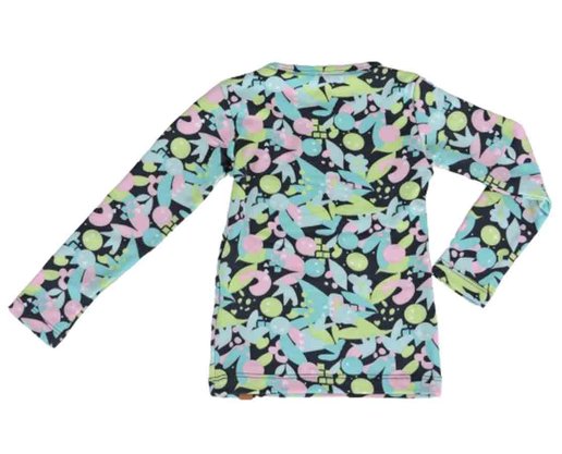 Blusa Térmica Feminina Infantil 1-3 Estampada 24014 Dc Têxtil Preto e Verde