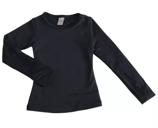 Blusa Térmica Unissex Juvenil 10/14 Endoux Preto