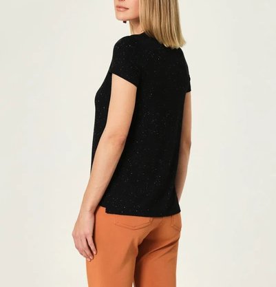Blusa Viscose Flamê Feminina Adulto Manga Curta 1000040411 Malwee Preto