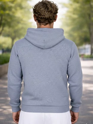 Blusão De Moletom Basic Masculino MMFB-900A Blue Bay Cinza