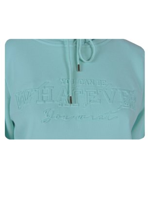 Blusão De Moletom Canguru Com Capuz Feminino Adulto  MFF 3010 Proxy Verde Agua