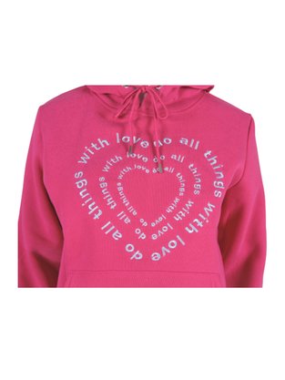 Blusão De Moletom Canguru Com Capuz Feminino Adulto  MFF3007 Proxy Pink