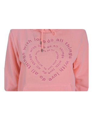 Blusão De Moletom Canguru Com Capuz Feminino Adulto  MFF3007 Proxy Rosa