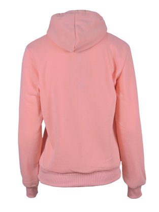 Blusão De Moletom Canguru Com Capuz Feminino Adulto  MFF3007 Proxy Rosa