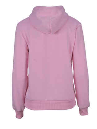 Blusão De Moletom Canguru Com Capuz Feminino Adulto  MFF3009 Proxy Rosa