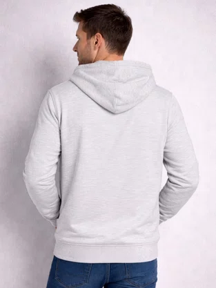 Blusão De Moletom Canguru Masculino 26530009 Ogochi Cinza Mescla