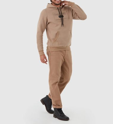 Blusão De Moletom Masculino Adulto Estampado Com Capuz 1000108317 Malwee Café