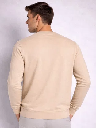 Blusão De Moletom Peluciado Masculino 26530008 Ogochi Bege