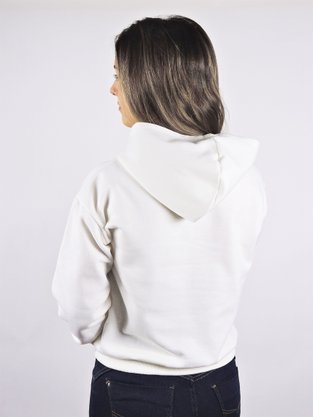 Blusão Feminino Adulto Com Capuz e Bolso Canguru 1512 Mc'Jo Palha