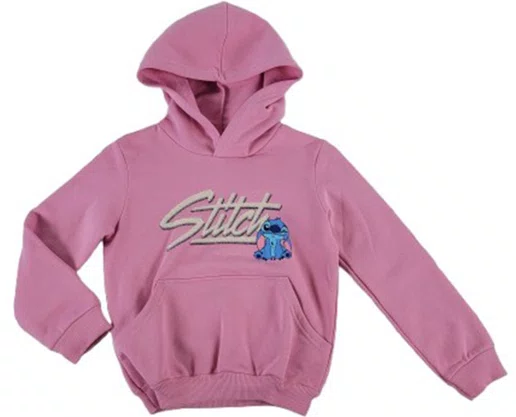 Blusão Moletom Canguro Feminino Juvenil 10-16 Stitch 1000132205 Malwee Rosa