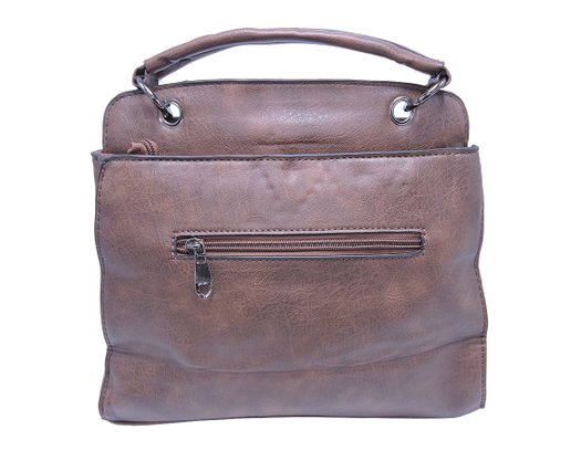 Bolsa De Mão Feminina Adulto Sintética Com Detalhe de Tachas X-6074 CH&LR Café