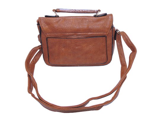 Bolsa De Ombro Feminina Adulto Sintética Com Detalhe De Pedras L71053 KL Wain Marrom Claro