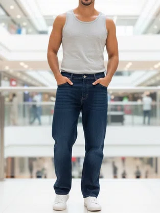 Calça Com Lycra Masculina Adulto 21105 Tribex Jeans Escuro
