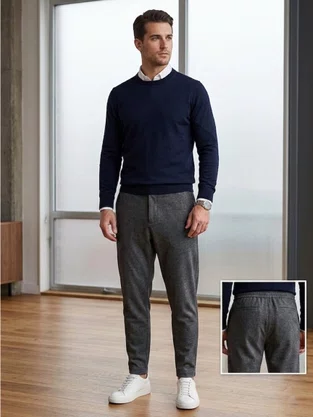 Calça De Moletom Carrot  Masculina 1000136310 Malwee Chumbo