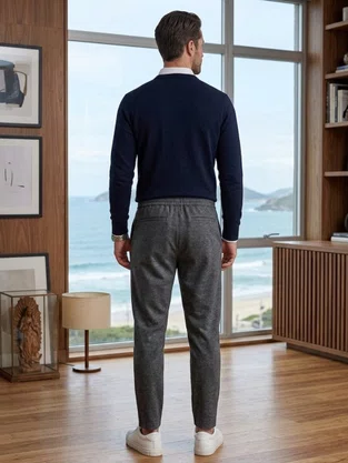 Calça De Moletom Carrot  Masculina 1000136310 Malwee Chumbo