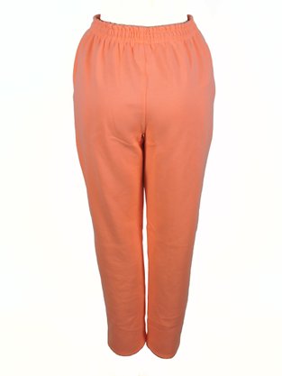 Calça De Moletom Feminina Adulto Com Punho 26211 Vanton Laranja Neon