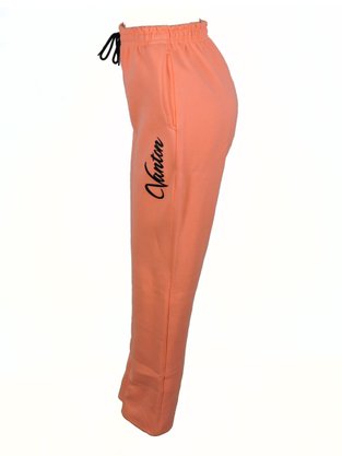 Calça De Moletom Feminina Adulto Com Punho 26211 Vanton Laranja Neon
