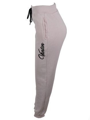 Calça De Moletom Feminina Adulto Com Punho 26233 Vanton Rosa Claro