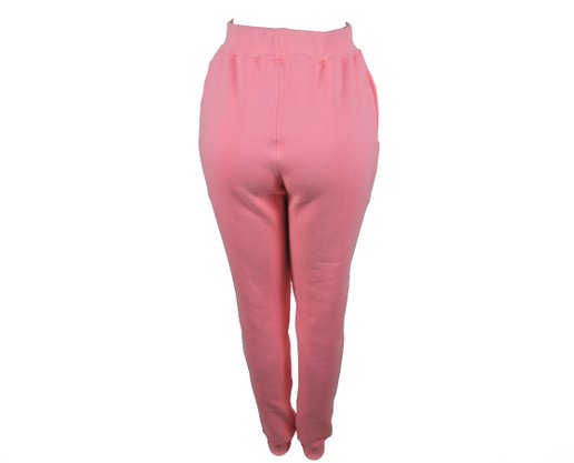 Calça De Moletom Feminina Adulto Com Punho 26233 Vanton Rosa Neon