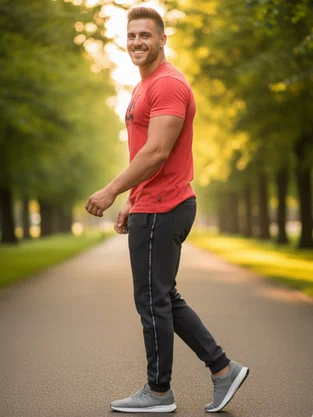 Calça De Moletom Masculina Adulto , Com Logomarca Na Perna, Detalhe Em Zíper Nos Bolsos  25976 Fatal Grafite