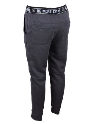 Calça De Moletom Masculina Adulto Detalhe Botão E Elástico 21643 Fatal Grafite