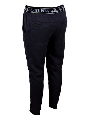 Calça De Moletom Masculina Adulto Detalhe Botão E Elástico 21643 Fatal Preto
