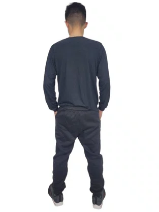 Calça De Moletom Masculino Adulto EKP471894 Kappa Preto