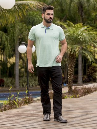 Calça De Sarja Masculina Adulto Slim Detalhe Logo 2000009 Ogochi Preto
