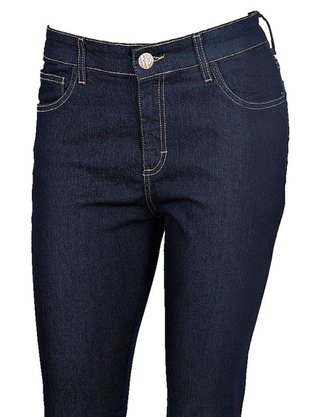 Calça Feminina Adulto Slim Fit Lisa 1000023262 Malwee Jeans Escuro
