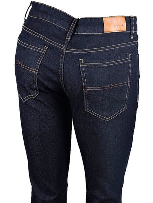 Calça Feminina Adulto Slim Fit Lisa 1000023262 Malwee Jeans Escuro